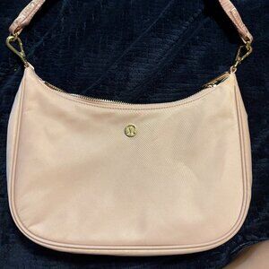 Lululemon City Essentials Small Shoulder bag in Pink Haze with gold hardware